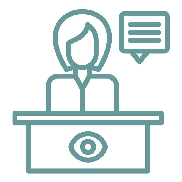Diseño vectorial Estilo de icono de testigo ocular