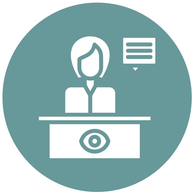 Diseño vectorial Estilo de icono de testigo ocular