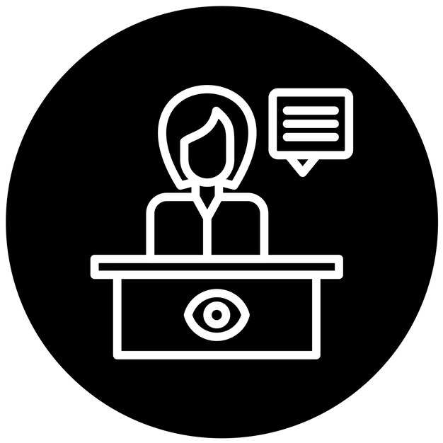 Diseño vectorial Estilo de icono de testigo ocular