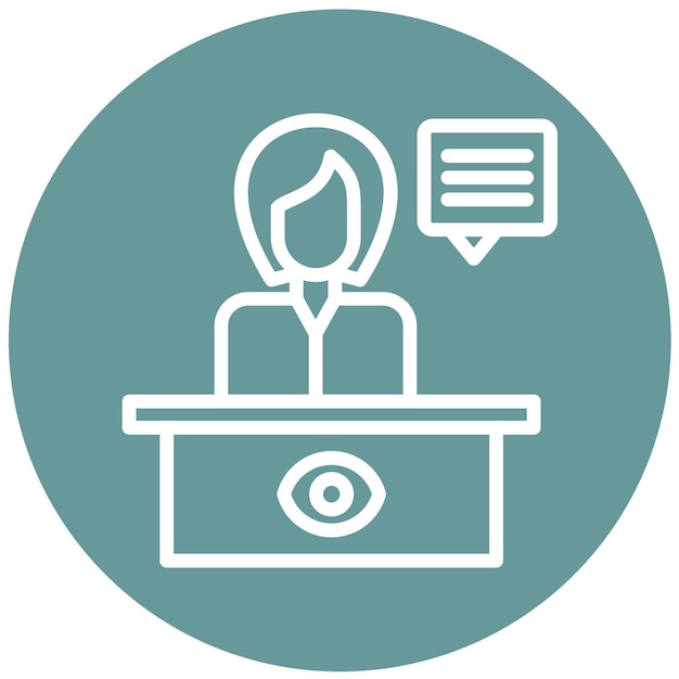 Diseño vectorial Estilo de icono de testigo ocular