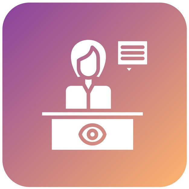 Diseño vectorial Estilo de icono de testigo ocular