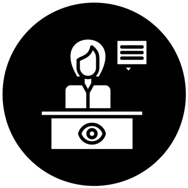 Diseño vectorial Estilo de icono de testigo ocular