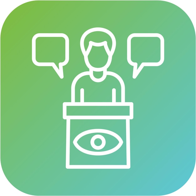 Diseño vectorial Estilo de icono de testigo ocular