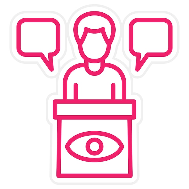 Diseño vectorial Estilo de icono de testigo ocular