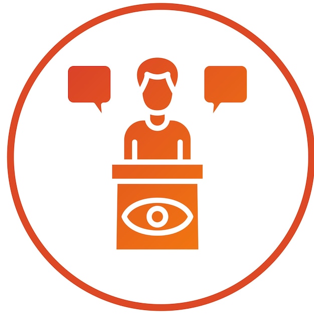 Diseño vectorial Estilo de icono de testigo ocular