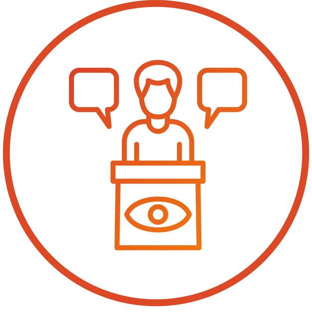 Diseño vectorial Estilo de icono de testigo ocular