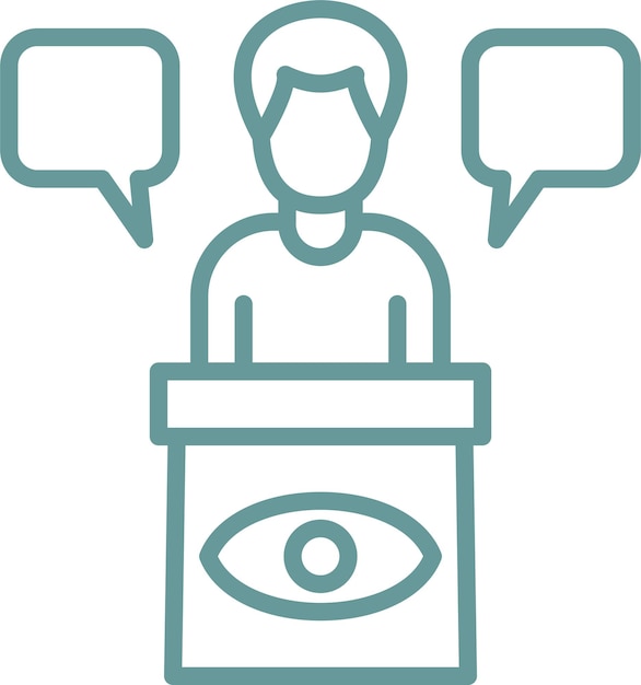 Diseño vectorial Estilo de icono de testigo ocular
