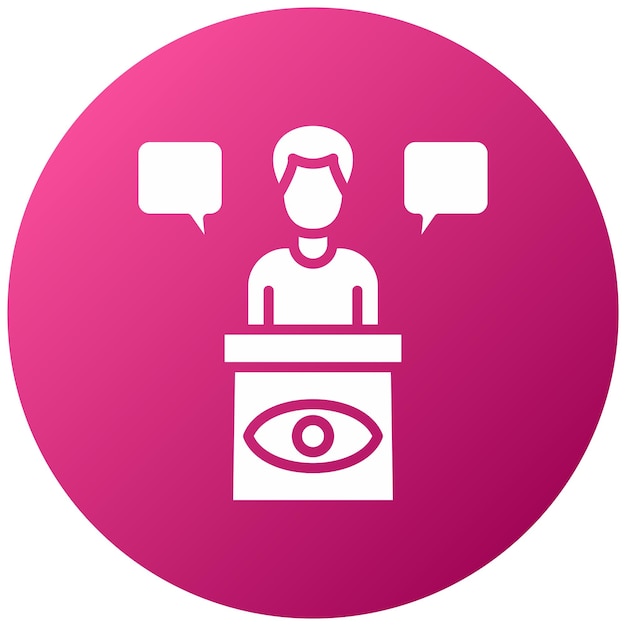 Diseño vectorial Estilo de icono de testigo ocular