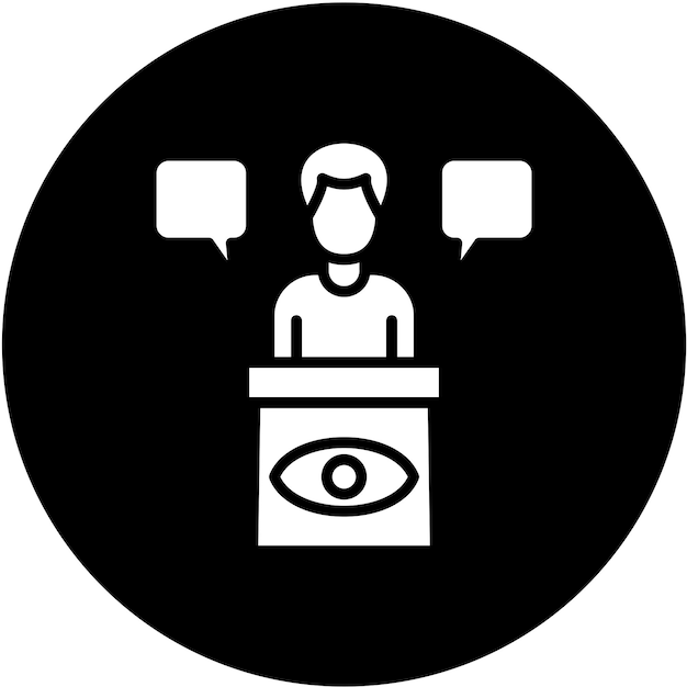 Diseño vectorial Estilo de icono de testigo ocular