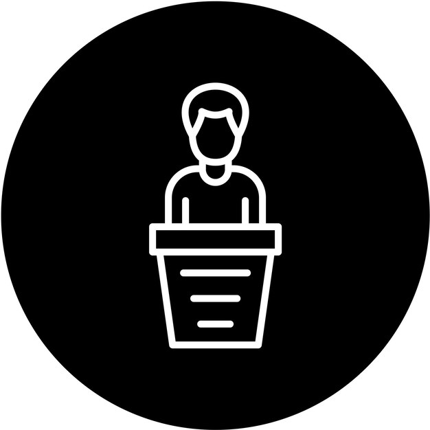 Diseño vectorial Estilo de icono de testigo