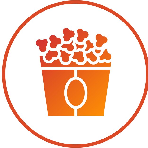 Diseño vectorial del estilo del icono de la tetera de palomitas de maíz
