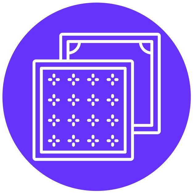 Diseño vectorial Estilo de icono de textil decorativo