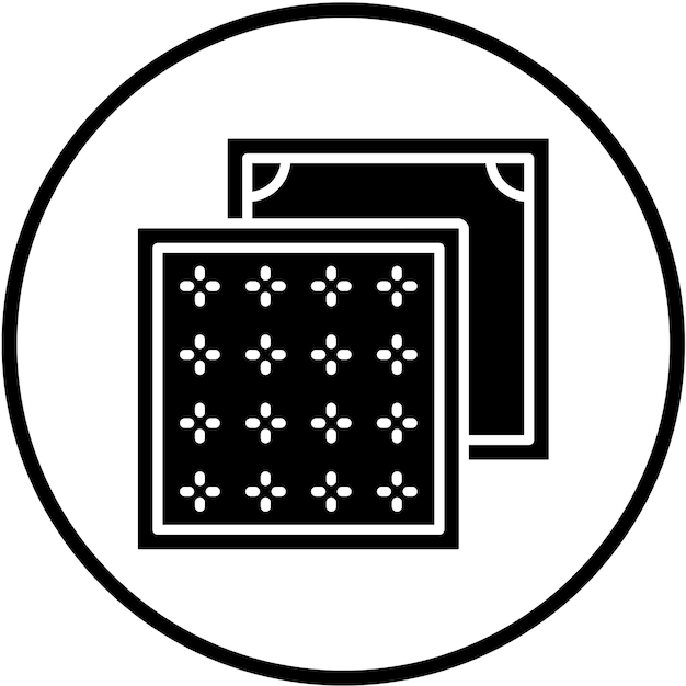Diseño vectorial Estilo de icono de textil decorativo