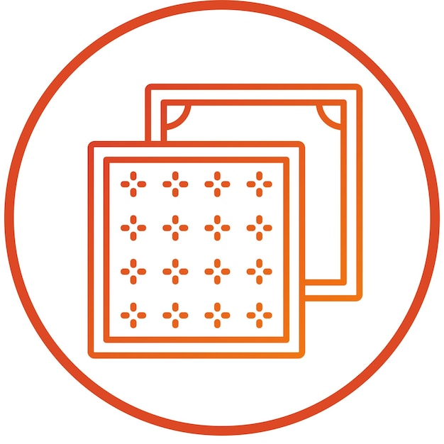 Diseño vectorial Estilo de icono de textil decorativo