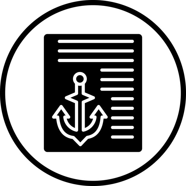 Diseño vectorial Estilo del icono de texto de anclaje