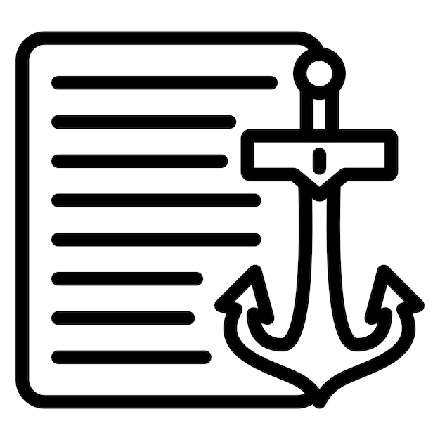 Diseño vectorial Estilo del icono de texto de anclaje