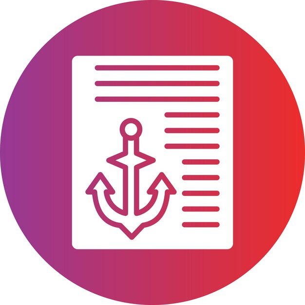 Diseño vectorial Estilo del icono de texto de anclaje