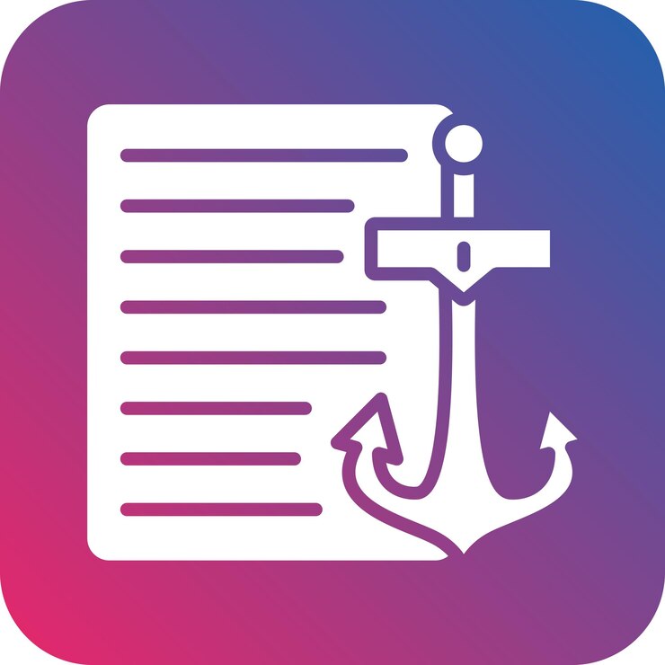 Vector diseño vectorial estilo del icono de texto de anclaje