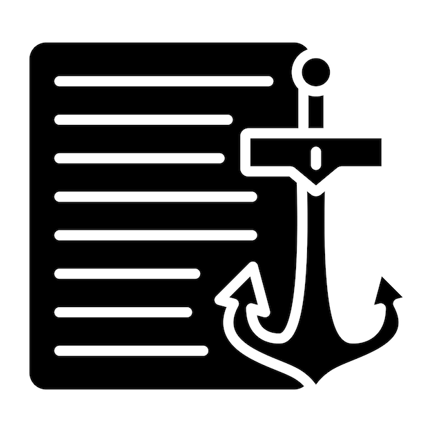 Diseño vectorial Estilo del icono de texto de anclaje