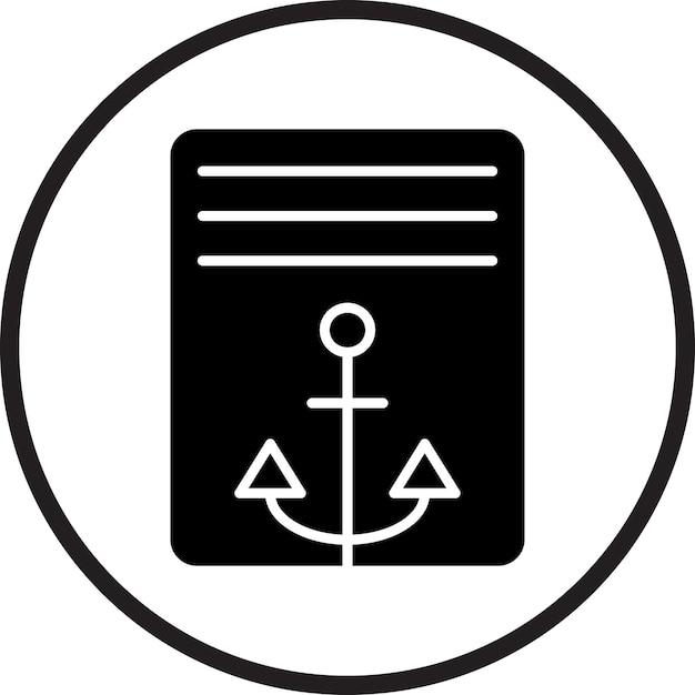 Diseño vectorial Estilo del icono de texto de anclaje