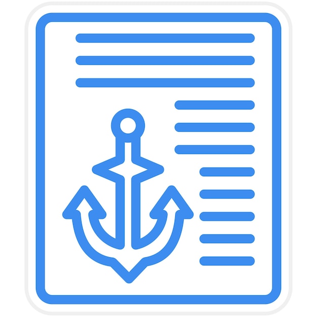 Diseño vectorial Estilo del icono de texto de anclaje