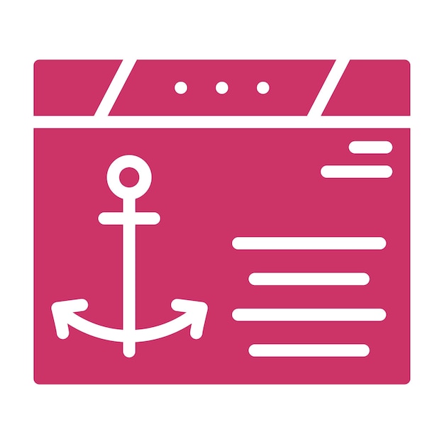 Diseño vectorial Estilo del icono de texto de anclaje