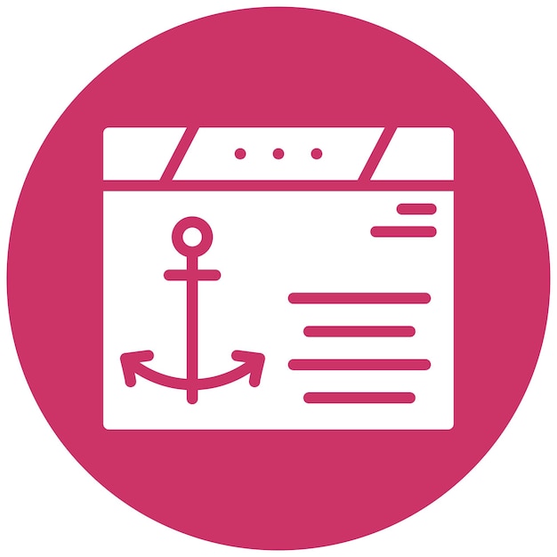 Diseño vectorial Estilo del icono de texto de anclaje