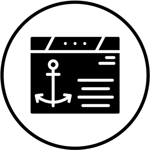 Diseño vectorial Estilo del icono de texto de anclaje