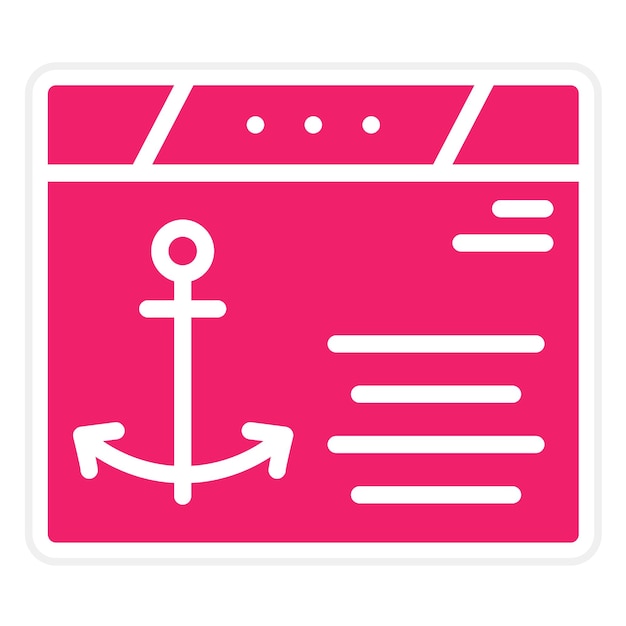 Diseño vectorial Estilo del icono de texto de anclaje