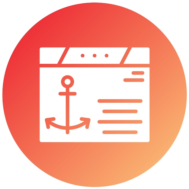 Diseño vectorial Estilo del icono de texto de anclaje
