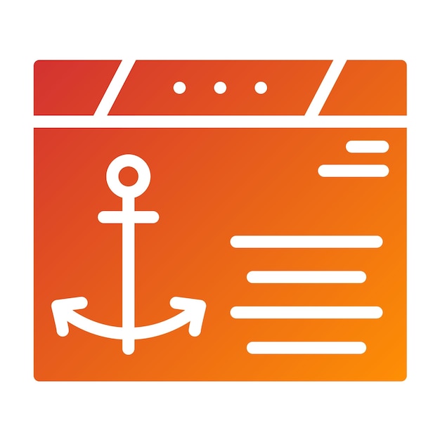Diseño vectorial Estilo del icono de texto de anclaje