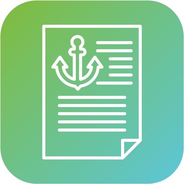 Diseño vectorial Estilo del icono de texto de anclaje