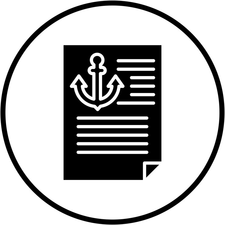 Vector diseño vectorial estilo del icono de texto de anclaje