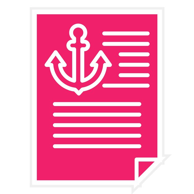 Diseño vectorial Estilo del icono de texto de anclaje