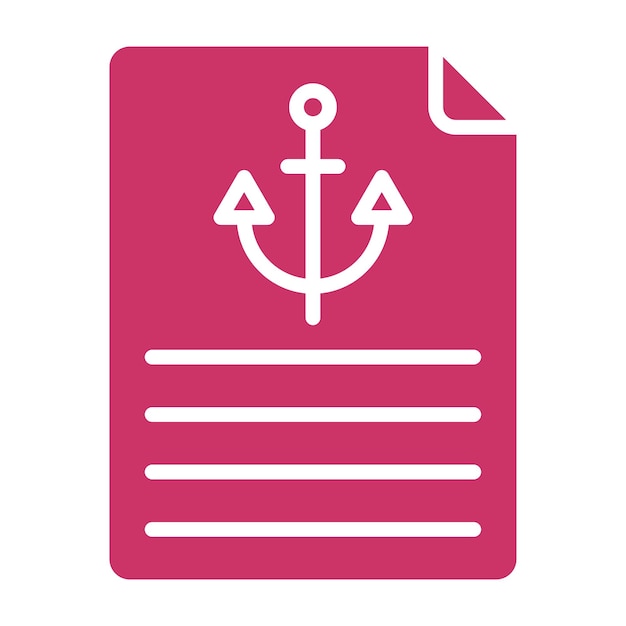 Diseño vectorial Estilo del icono de texto de anclaje