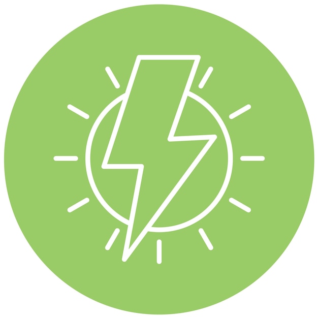 Diseño vectorial del estilo del icono Thunderbolt