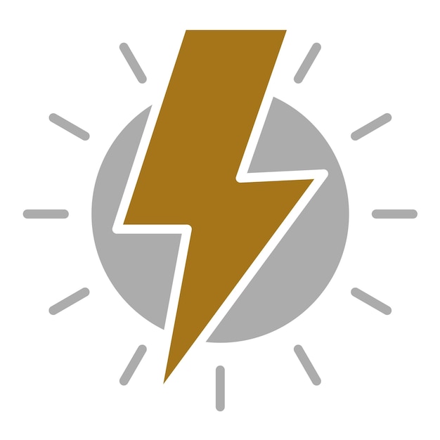 Diseño vectorial del estilo del icono Thunderbolt