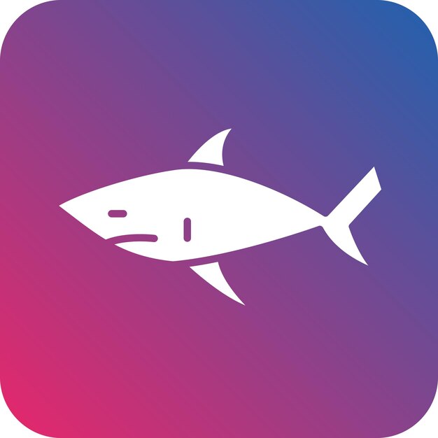 Diseño vectorial de estilo de icono de tiburón