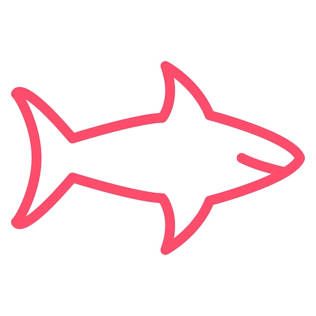 Diseño vectorial de estilo de icono de tiburón