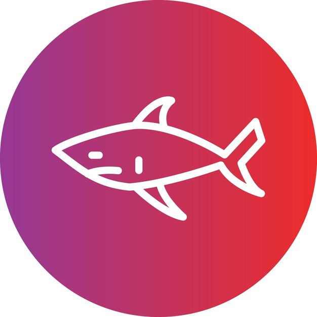 Diseño vectorial de estilo de icono de tiburón