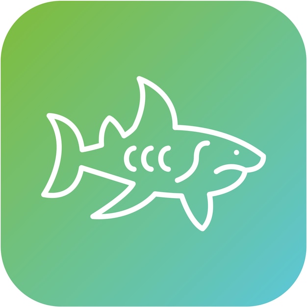 Diseño vectorial de estilo de icono de tiburón