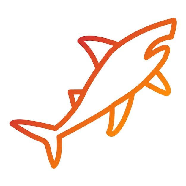 Diseño vectorial de estilo de icono de tiburón