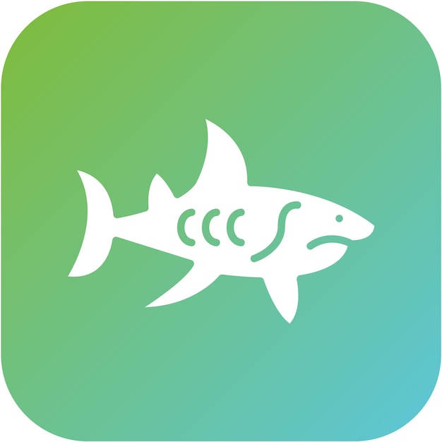 Diseño vectorial de estilo de icono de tiburón