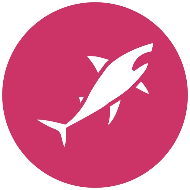 Diseño vectorial de estilo de icono de tiburón