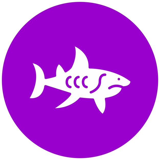 Diseño vectorial de estilo de icono de tiburón