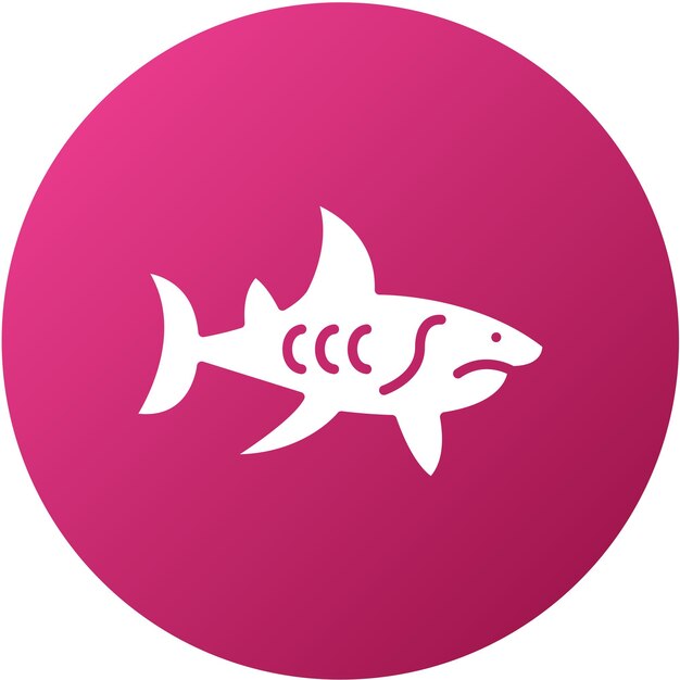 Diseño vectorial de estilo de icono de tiburón