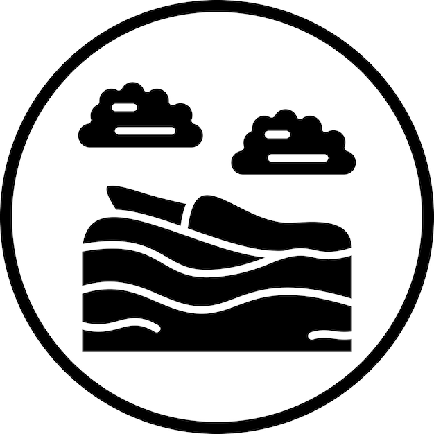 Diseño vectorial Estilo del icono del tiempo del desierto