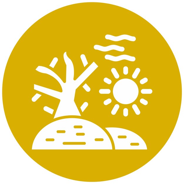 Diseño vectorial Estilo del icono del tiempo del desierto
