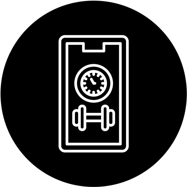 Diseño vectorial de estilo de icono de tiempo de gimnasio