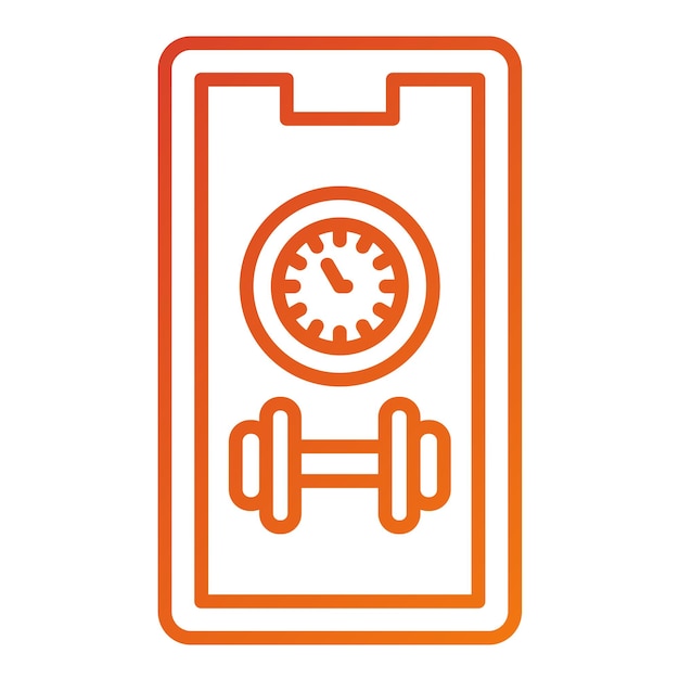Diseño vectorial de estilo de icono de tiempo de gimnasio